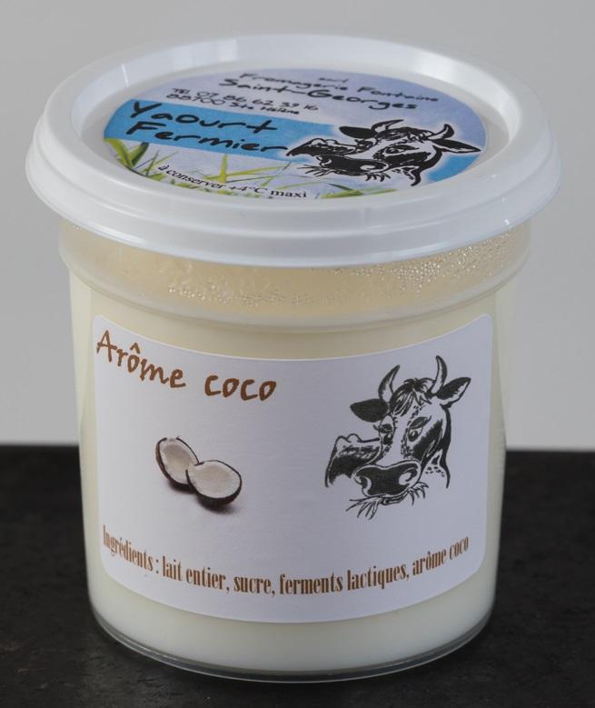 4 Yaourts aromatisés coco fermes et onctueux 500 g